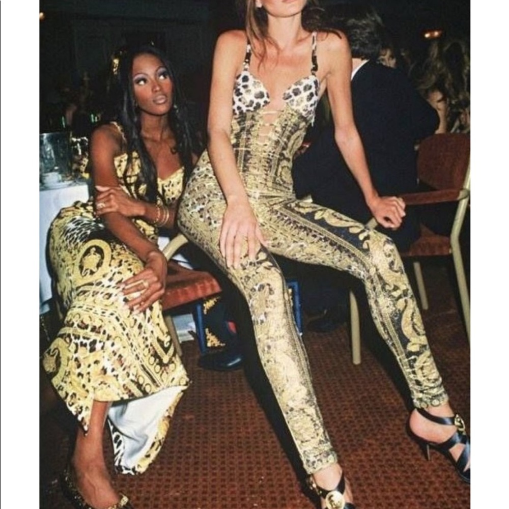 GIANNI VERSACE  Vintage 90’s Leopard Silk Zippered Leg Pant Woman’s Sz 40 Italy!